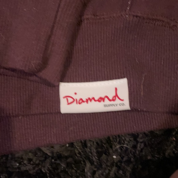 Size M maroon diamond supply hoodie - Picture 3 of 5
